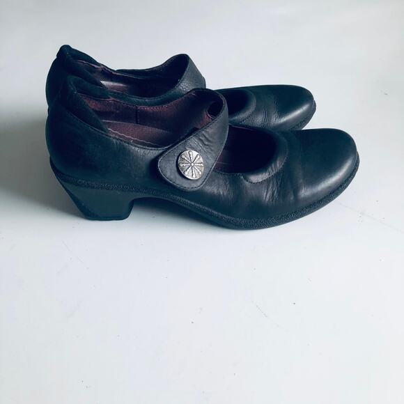 Romika Women's 37 / US 6-6.5 Black Leather Comfort Mary Jane Heel - Picture 2 of 10